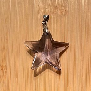 purple clear Star acrylic glass pendant
